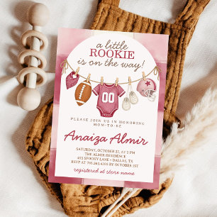Kleine Rookie Voetbal Waslijn Baby Shower Kaart