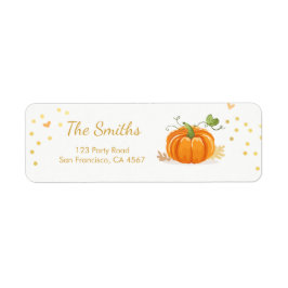 Kleine roomkin Adresetiketten Herfst Autmn Gold Etiket