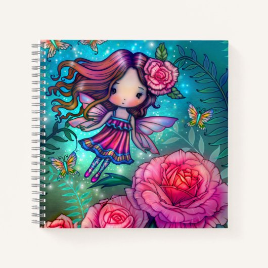 Kleine Roos Fairy Sketchbook Notitieboek (Voorkant)