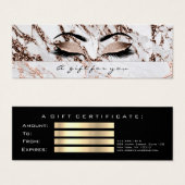 Kleine Roos met cadeaubon koper Lash Makeup Mini Visitekaartjes (Voorkant /achterkant)