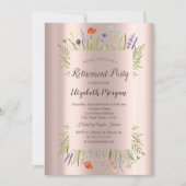 Kleine Roos met wilde bloem Goudverhoging Kaart (Voorkant)