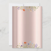 Kleine Roos met wilde bloem Goudverhoging Kaart (Achterkant)