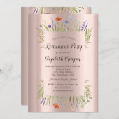 Kleine Roos met wilde bloem Goudverhoging Kaart (Voorkant / Achterkant)