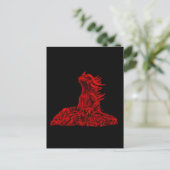 Kleine Rote Drache Briefkaart (Staand voorkant)