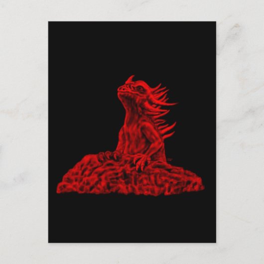 Kleine Rote Drache Briefkaart (Voorkant)