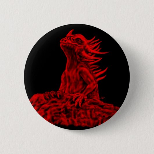 Kleine rote Drache Ronde Button 5,7 Cm (Voorkant)