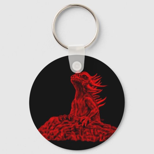Kleine Rote Drache Sleutelhanger (Voorkant)
