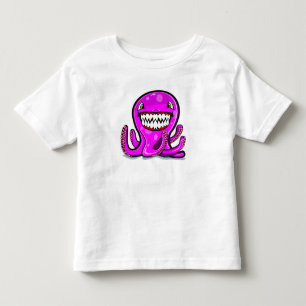 Kleine roze appeloctopus voor de schattige kindere kinder shirts