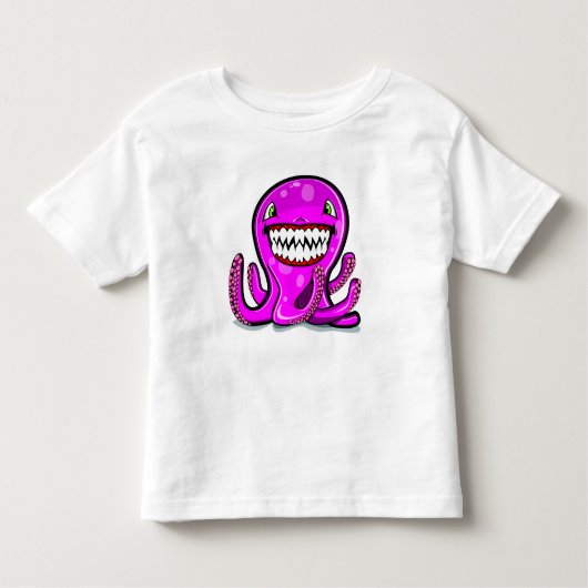 Kleine roze appeloctopus voor de schattige kindere kinder shirts (Voorkant)