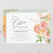 kleine roze baby shower uitnodiging (Voorkant / Achterkant)