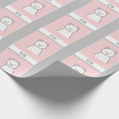 Kleine roze Beer Cadeaupapier (Hoek)