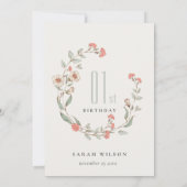 Kleine roze blauwe baby-meisje uitgenodigd bedankkaart (Achterkant)