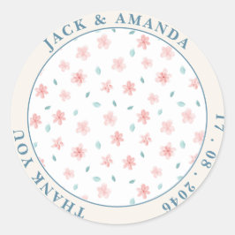 Kleine Roze Bloem Chic bruiloft stickers