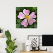 kleine roze bloem poster (Thuiskantoor)