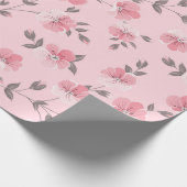 Kleine roze bloemen cadeaupapier (Hoek)