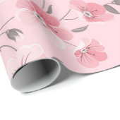 Kleine roze bloemen cadeaupapier (Rol Hoek)