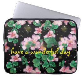 Kleine roze bloemen Elektronische tas