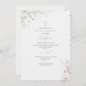 Kleine Roze Bloemen Kaart (Voorkant / Achterkant)