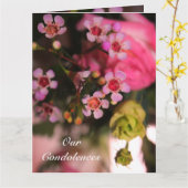 Kleine roze bloemen kaart (Gele Bloem)