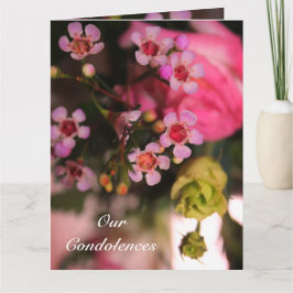 Kleine roze bloemen kaart