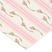 Kleine roze bloemen korte tafelloper (Hoek)