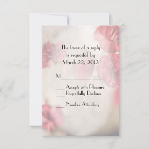 Kleine roze bloemen RSVP Kaartje
