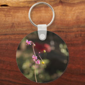 Kleine roze bloemen sleutelhanger (Achterkant)