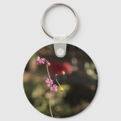 Kleine roze bloemen sleutelhanger (Achterkant)