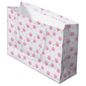 Kleine Roze Bloempjes Groot Cadeauzakje (Voorkant Gekanteld)