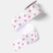 Kleine Roze Boeketjes Satijnen Lint (Achterkant)