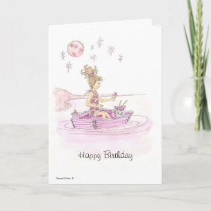 Kleine Roze Boot Kaart