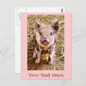 Kleine roze Briefkaart (Voorkant / Achterkant)