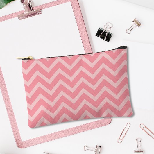 Kleine Roze Chevron Accessoire Pencil Cosmetische Etui