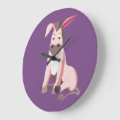 Kleine roze Donkey Grote Klok (Hoek)