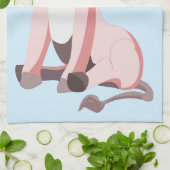 Kleine roze Donkey - Theedoek (Gevouwen)