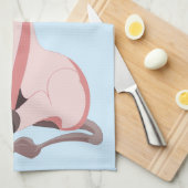 Kleine roze Donkey - Theedoek (Quarter Fold)