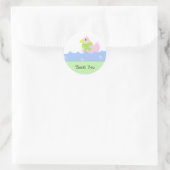 Kleine Roze Eend Bedankt Ronde Sticker (Tas)