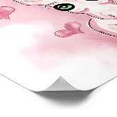 Kleine roze eenhoorn voor kinderen poster (Hoek)