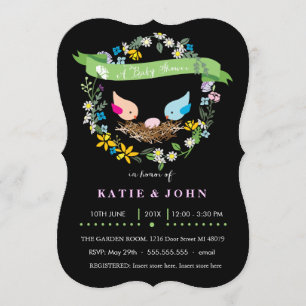 Kleine roze eieren    Uitnodiging tot Baby shower