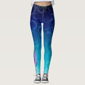 Kleine roze en blauwe waterdraak leggings (Voorkant)