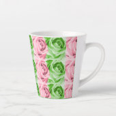 Kleine Roze en Groene Rozen Latte Mok (Rechts)