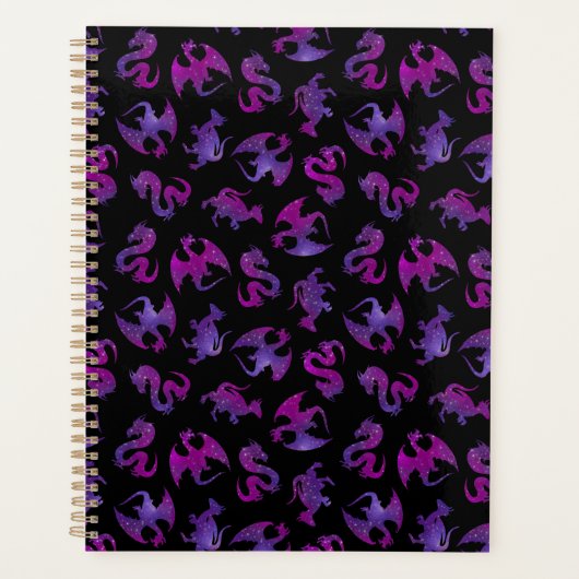 Kleine Roze en Paarse Ruimtedraken Planner (Voorkant)