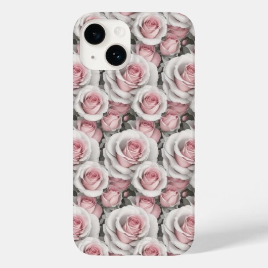 Kleine roze en witte rozen telefoonhoes Case-Mate iPhone case (Achterkant)