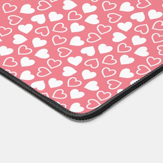 KLEINE ROZE EN WITTE VALENTIJN HOUDEN VAN HARTEN BUREAUMAT (Hoek)