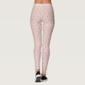 Kleine roze en zwarte Leggings van het Patroonpatr (Achterkant)