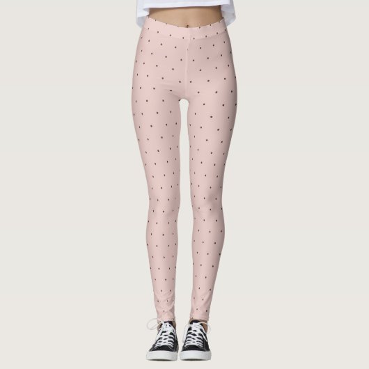 Kleine roze en zwarte Leggings van het Patroonpatr (Voorkant)