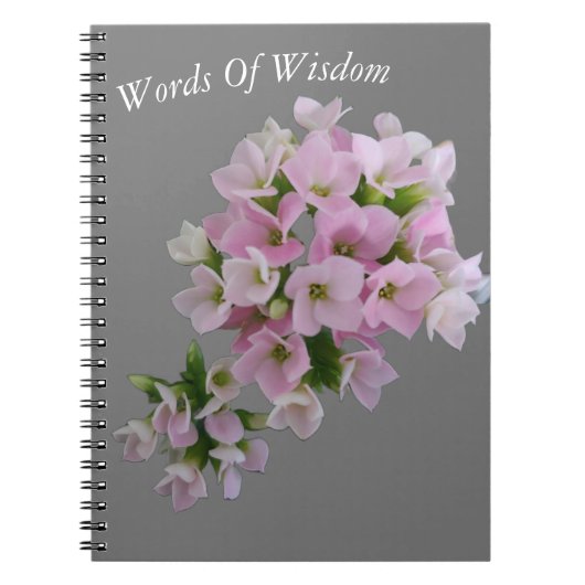 Kleine roze Floret Spiral Notitieboek (Voorkant)