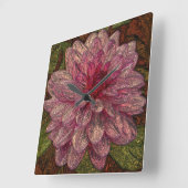 Kleine, roze, gemetalliseerde blokklok vierkante klok (Hoek)