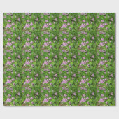 Kleine roze, gevoelige wilde planten cadeaupapier (Vlak)