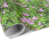 Kleine roze, gevoelige wilde planten cadeaupapier (Rol Hoek)